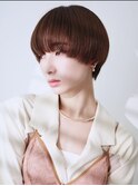 前髪シースルーバング マッシュショート大人ボブ