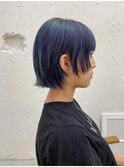 【大人可愛いショートウルフ×ミニボブ】ブルーカラー20代～50代