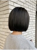 30代40代大人かっこいいコントラストハイライト×ボブ