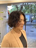 ショートボブにスパイラルパーマ