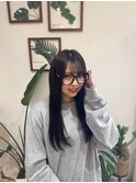 透け感カラーブルーブラック透明感カラー暗め カラー姫路