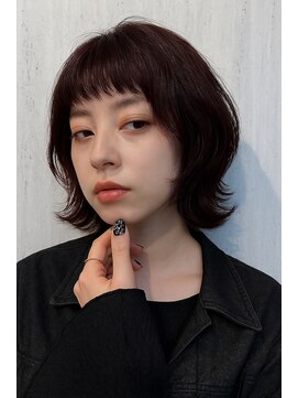 ヘアーディープ(hair deep) オン眉×ダークレッド