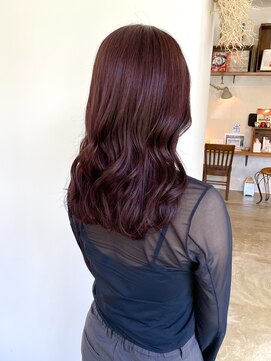 ブリーチなしダブルカラー暖色ラベンダーピンク担当渡辺聖