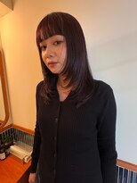 ベンジー オウン 代々木上原店(benji own)&nbsp;ワインレッド　顔まわりレイヤー