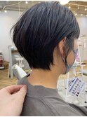 20代30代40代50代◎丸みショート暗めカラーマッシュボブ