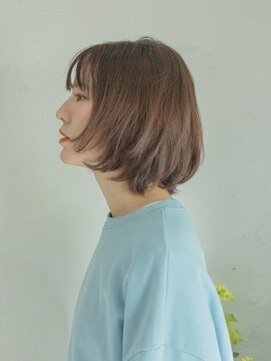 色彩堂 ひばりヶ丘店 ウルフボブ大人女子愛され暗髪内巻きボブ大人前髪