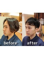 カズ 中津店(KAZU)&nbsp;茨木市 メンズ 大人男性 大人っぽい ケアパーマ 軟毛