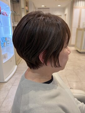 アッシュ 仙川店(Ash) ショートボブ30代40代50代前髪あり前髪なし面長丸顔絶壁補正