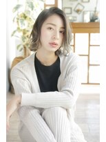 ファイン 美容室 深川店(FINE)&nbsp;こなれ感ボブ◎前髪なし×外ハネで大人カジュアルスタイル