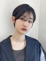 ロンドアンメゾン 原宿(Lond un Maison.)&nbsp;レイヤーショート/ハッシュボブ/グレーブラウン/顔周り/原宿0410