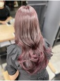 ブリーチなし！チェリーピンクカラー×レイヤーカット◯伊藤