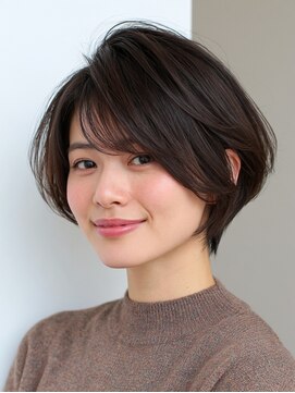 ハピネス 河原町店(Happiness) くびれショートボブ前髪あり