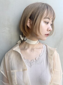 アルバム 銀座(ALBUM GINZA) ナチュラルボブ_外ハネボブアッシュブラウンネオウルフ_47069