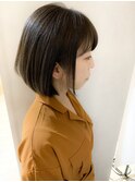 耳かけ　前下がりボブ　大人ボブ　N