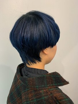 ソーコ 渋谷(SOCO) ＊【AO】ネイビーマッシュベリーショートウルフ◎