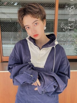 ルービック 京橋(Rubik's) 大人可愛い20代30代40代無造作ベリーショート/センターパート