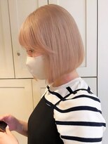 ベレーザ 渋谷(BELEZA)&nbsp;ba1197バレイヤレージュ金髪ボブホワイトミルクティーロブヘア