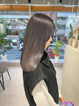 ワン バイ ジエクト(One by The Ect) 10代20代大人可愛いハイトーン暗髪透明感ラベンダーグレージュ◎