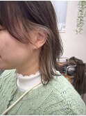 インナーカラー イヤリングカラー ベージュ