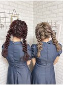編み込みツインテール