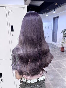 ペレ 栄店(PELE) デザインカラー/レイヤーカット/ウェットヘア/オリーブベージュ