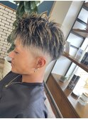 スパイキーショート×ミディアムフェード