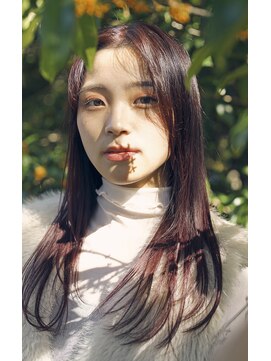 ルク(RUKU) レイヤーロング/マロンベージュ/姫カットレイヤー/エンドカラー