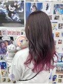 歌い手 nqrse グラデーションカラー 毛先カラー ピンク