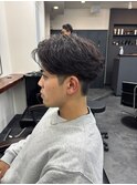 メンズフェザーショートフェザーパーマ
