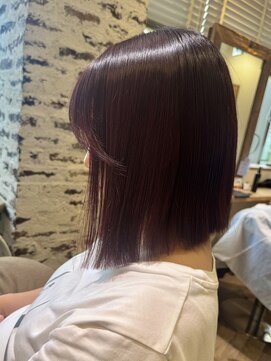 髪質改善ヘアエステサロン スロウ(SLOW by opsia) ローズカラー×bob