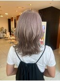 【脱白髪染め大人のハイライトカラー】ミルクティーグレージュ