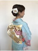 着物ヘア　古典振袖