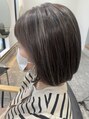 ビーヒアナウ 野々市市役所前店(BE HERE NOW N゜04)&nbsp;白髪ぼかしハイライト×ボブ　初めての白髪ぼかしもお気軽に◎