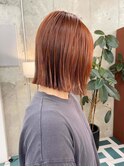 くびれヘア/アプリコットオレンジ/ハイライトカラー/栄r165