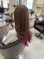 セットアップ 倉敷美和店(SET-UP) ロング/インナーカラー/ピンクデザインカラー