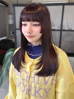 アンニュ(annuy)&nbsp;姫カットレイヤー レイヤーカット フルバング 黒髪 20代 透明感
