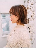 外ハネボブ30代/40代/50代ウルフ/レイヤー