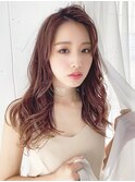 Chika 韓国モデル風ロング×ショコラピンクカラー