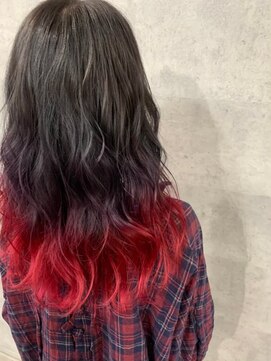 アンダーバーホワイト 静岡店(_WHITE) ブラック×レッド