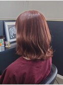ボブ×ピンクブラウン