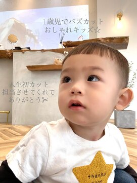 おしゃれキッズカット ボウズ バズカットrommy Homme L ロミーオム 本厚木 Rommy Homme のヘアカタログ ホットペッパービューティー