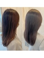 ジーナ 船橋(Zina)&nbsp;オトナ女子ツヤ髪アッシュカラーふんわりミディシースルーバング