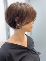 モードに大人可愛いダークアッシュイメチェンショートボブ