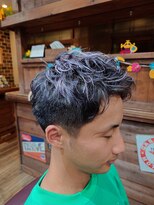 ラボーテイサミヘアーイースト(La.beaut'e ISAMI HAIR EAST) MEN’S HAIRハイライトマッシュパーマ〈理容室〉東浦和メンズ