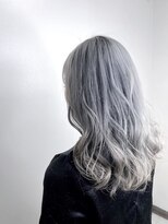 ヘアリゾートエーアイ 西日暮里店(Ai)&nbsp;プラチナカラー×シルバーアッシュ×レイヤーロングX前髪パーマ