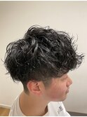 刈り上げマッシュ×スパイラルパーマ