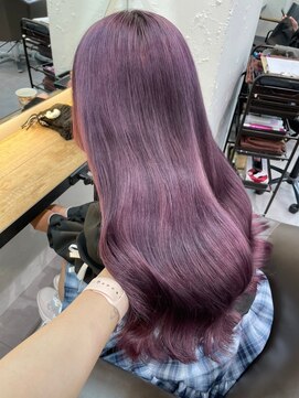 ベレーザ 渋谷(BELEZA) 7644ラベンダーパープルブリーチなしダブルカラーレイヤーカット