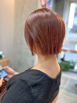 ヘアアンドライフ エジェリデイズ(hair&life egerie days) プツッとボブ・外ハネ・カシスピンク・恵比寿・ピンク
