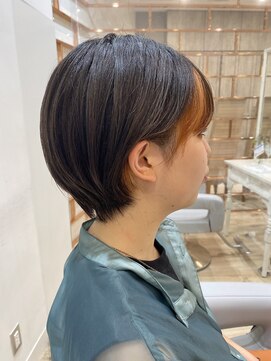 サロンドジョー(salon de joe) ショートボブレイヤーカットミディアムウルフくびれ透明感カラー