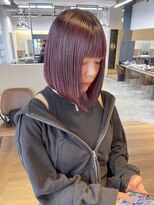 エイト アンバー 天神今泉店(EIGHT amber)&nbsp;☆ボブ×ワインレッド☆